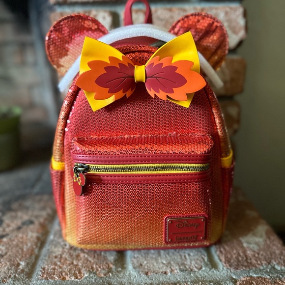Disney Minnie Mouse fall autumn loungefly Backpack - Picture 1 of 3
